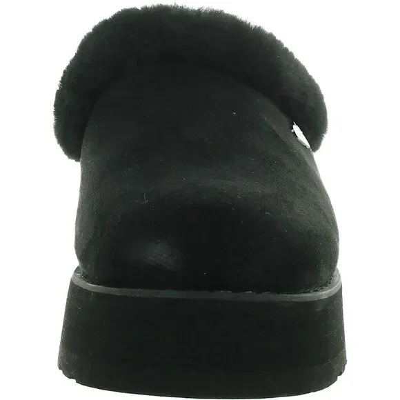 Skechers Black Furry Platform Mules - Picture 3 of 4